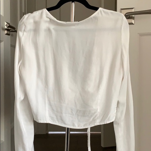 Brandy Melville White Wrap Top - Picture 3 of 3